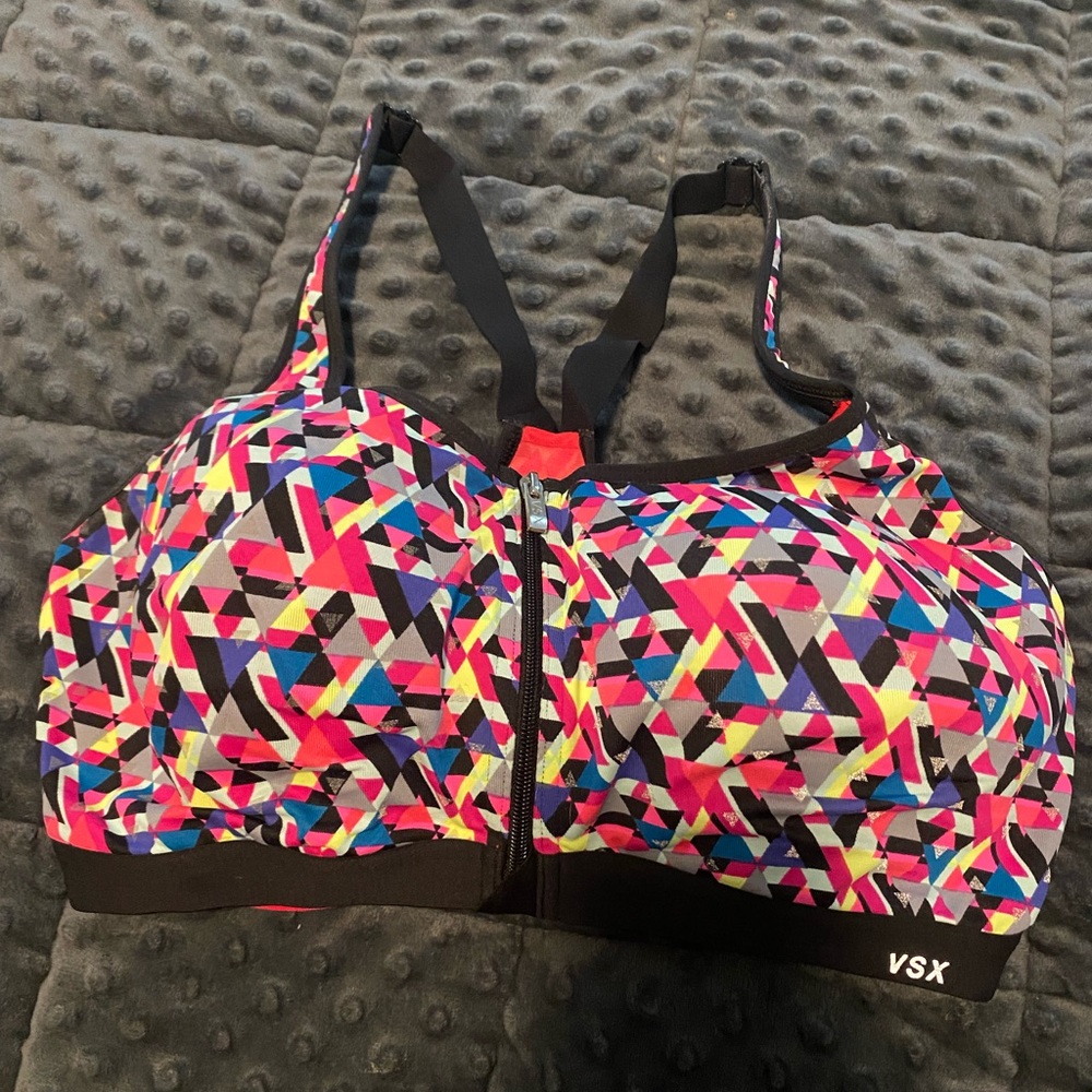 Visctorias secret sports bra with zip front